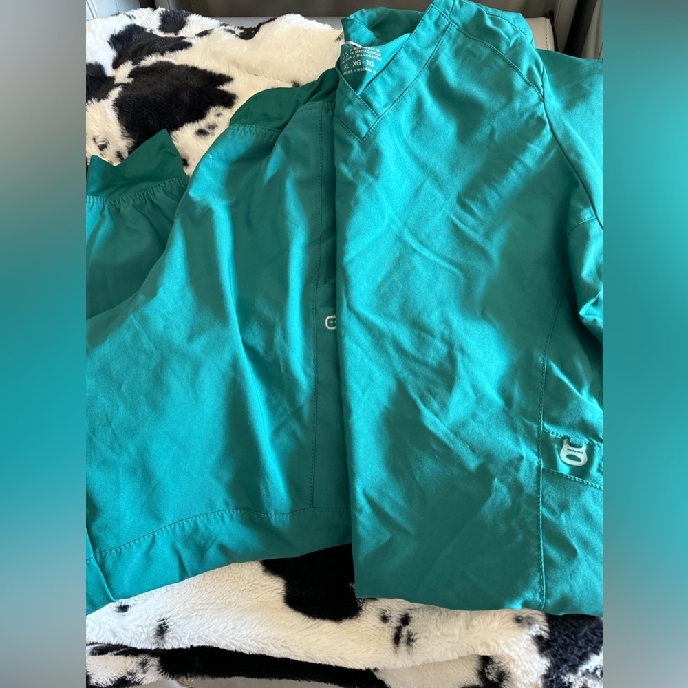 Wonder wink scrubs set sz xl petite hunter green